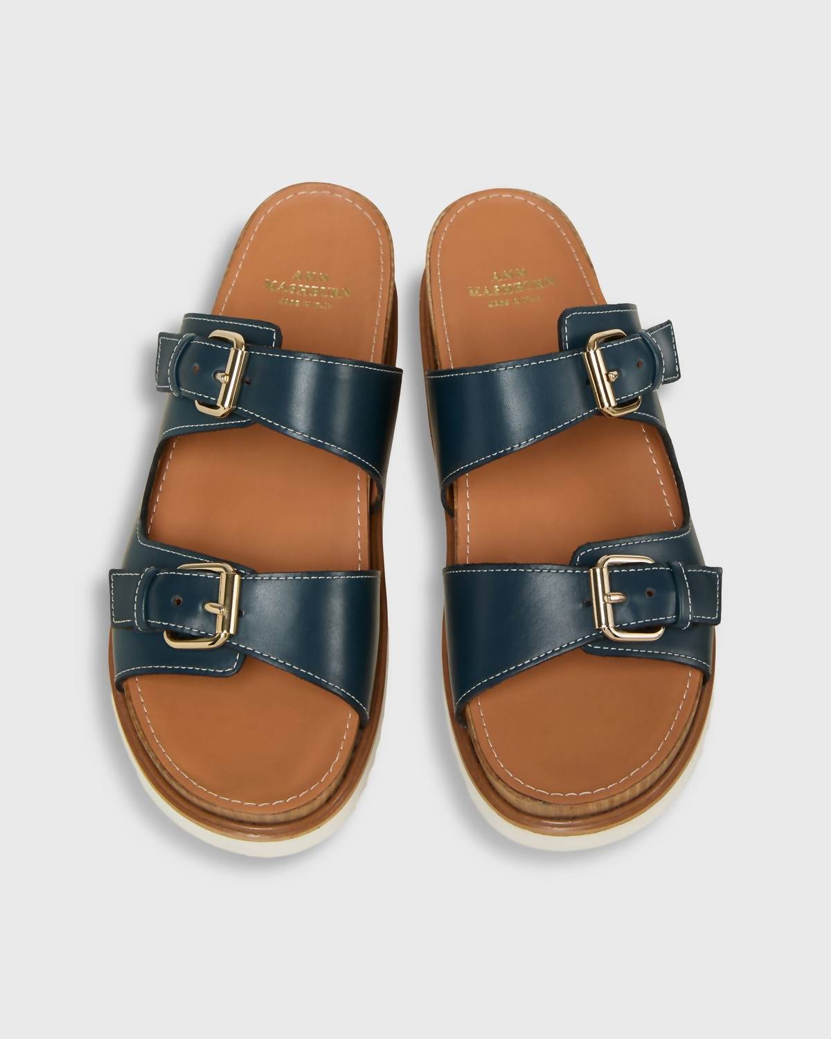 Ann Mashburn - Women's Double-buckle Platform Slide Sandal