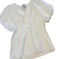 Current Air - Gathered Detail Split-neck Short-sleeve Blouse