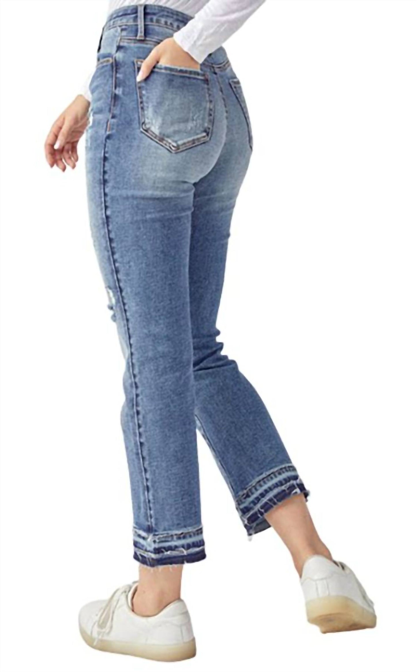 Risen - Women's Shadow Hem Straight Leg Jean