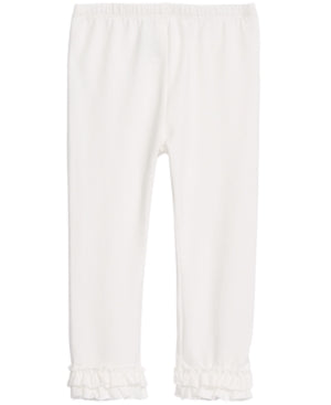 First Impressions Baby Girl's Ruffle Hem Leggings White Size 6-9MOS
