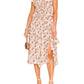 Ulla Johnson - Avia Floral V-Neck Ruffle Detail Midi Dress