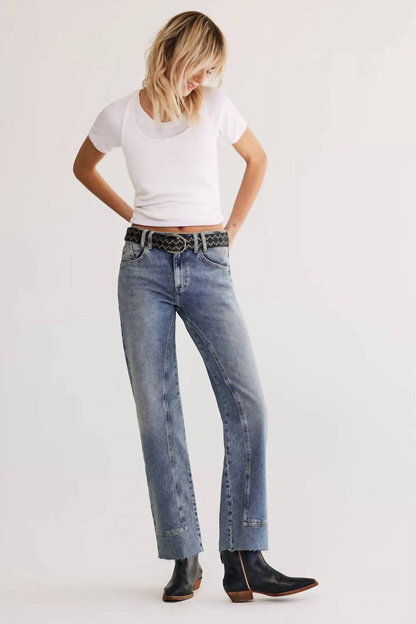 Free People - Risk Taker Midrise Straight Jeans