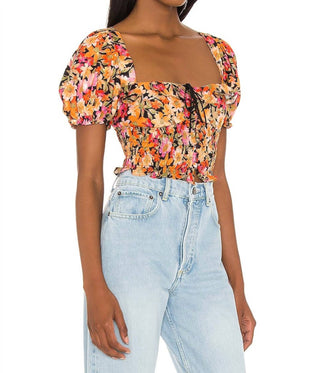 For Love & Lemons - Sylvie Puff Sleeves Top