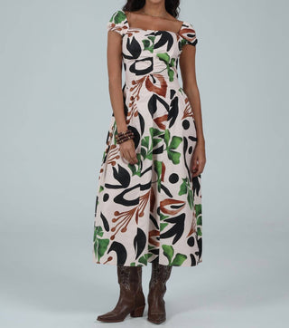 Aylaya - Women's Macron Macro Midi Dress