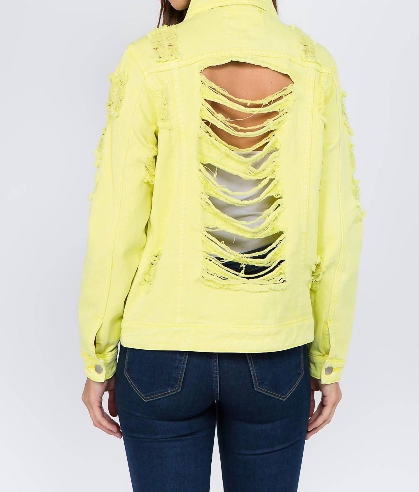 American Bazi - Distressed Slim-Fit Denim Jacket