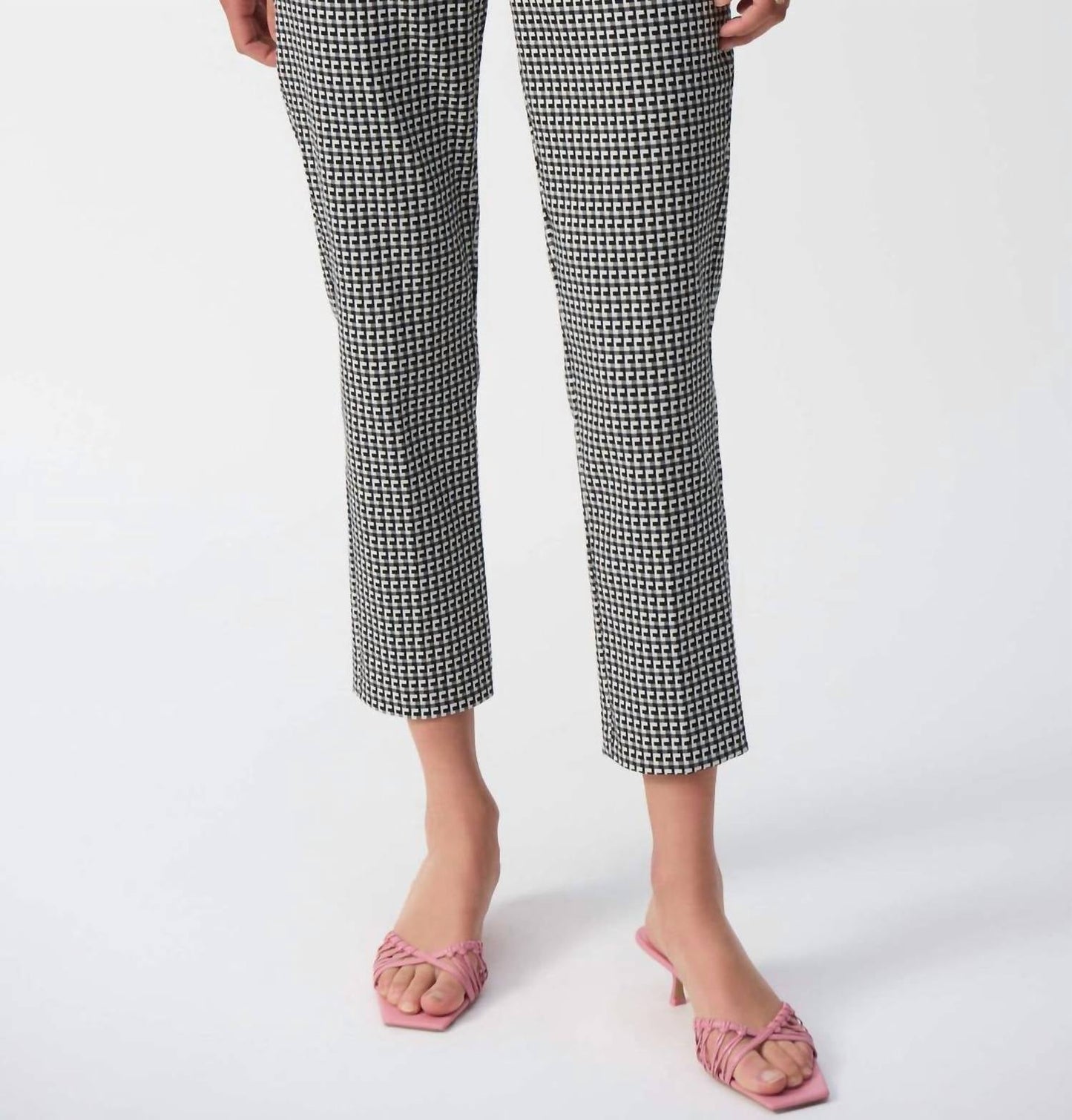 Joseph Ribkoff - Geometric Jacquard Crop Pull-on Pants