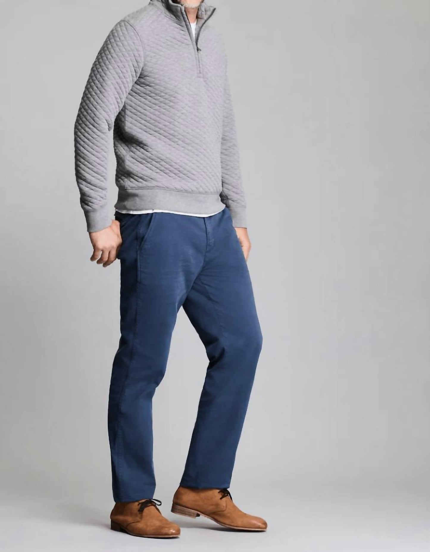 Billy Reid - Diamond Quilt Half Zip Sweater