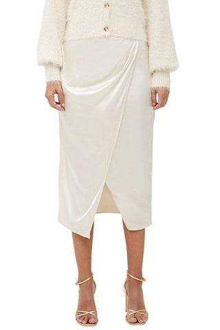 French Connection - Inu Satin Midi Wrap Skirt