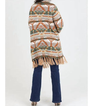 Angie - Alena Aztec Fringe Cardigan