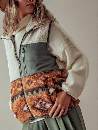 Rosa Clothing - Western Zip up Vest