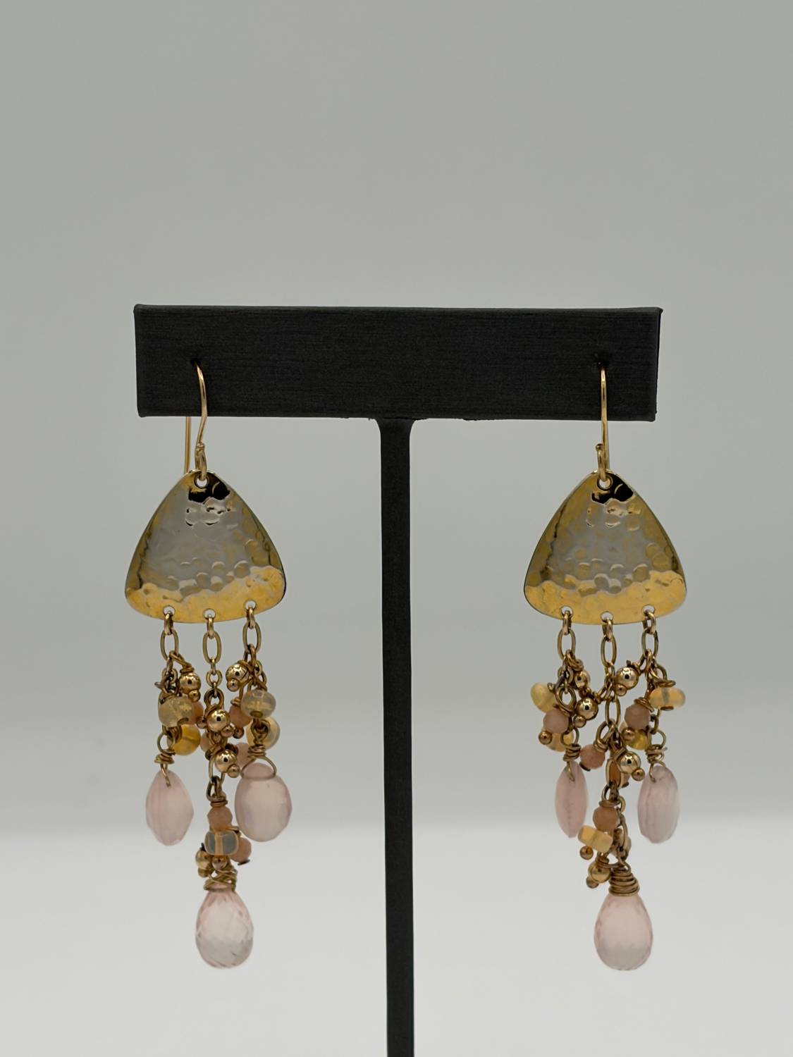 Blue Copper - Women's Jellyfish Quartz With Opal Earrings