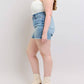 Judy Blue - High Waist Western Embroidery Detail Cut Off Denim Short