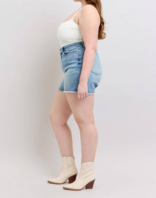 Judy Blue - High Waist Western Embroidery Detail Cut Off Denim Short