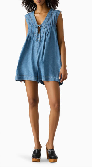 Steve Madden - Mick Pintuck Denim Romper