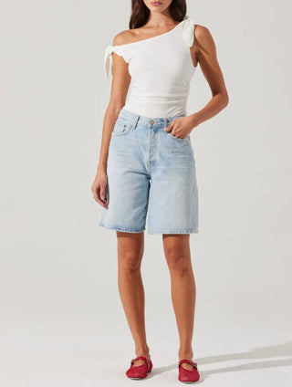 Astr - Lora Textured Off Shoulder Top