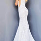 Jovani - Geometric Sequined Gown