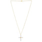 14k Yellow Gold Pearl Cross Pendant