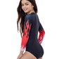 Gottex - Kids Girls Zip Up Rash Guard One Piece Swimsuit