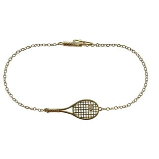 Love Love Tennis - Women's Racket Diamond Ball Tennis Bracelet