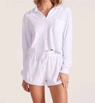 Bobi - Long Sleeve Crop Polo Tee