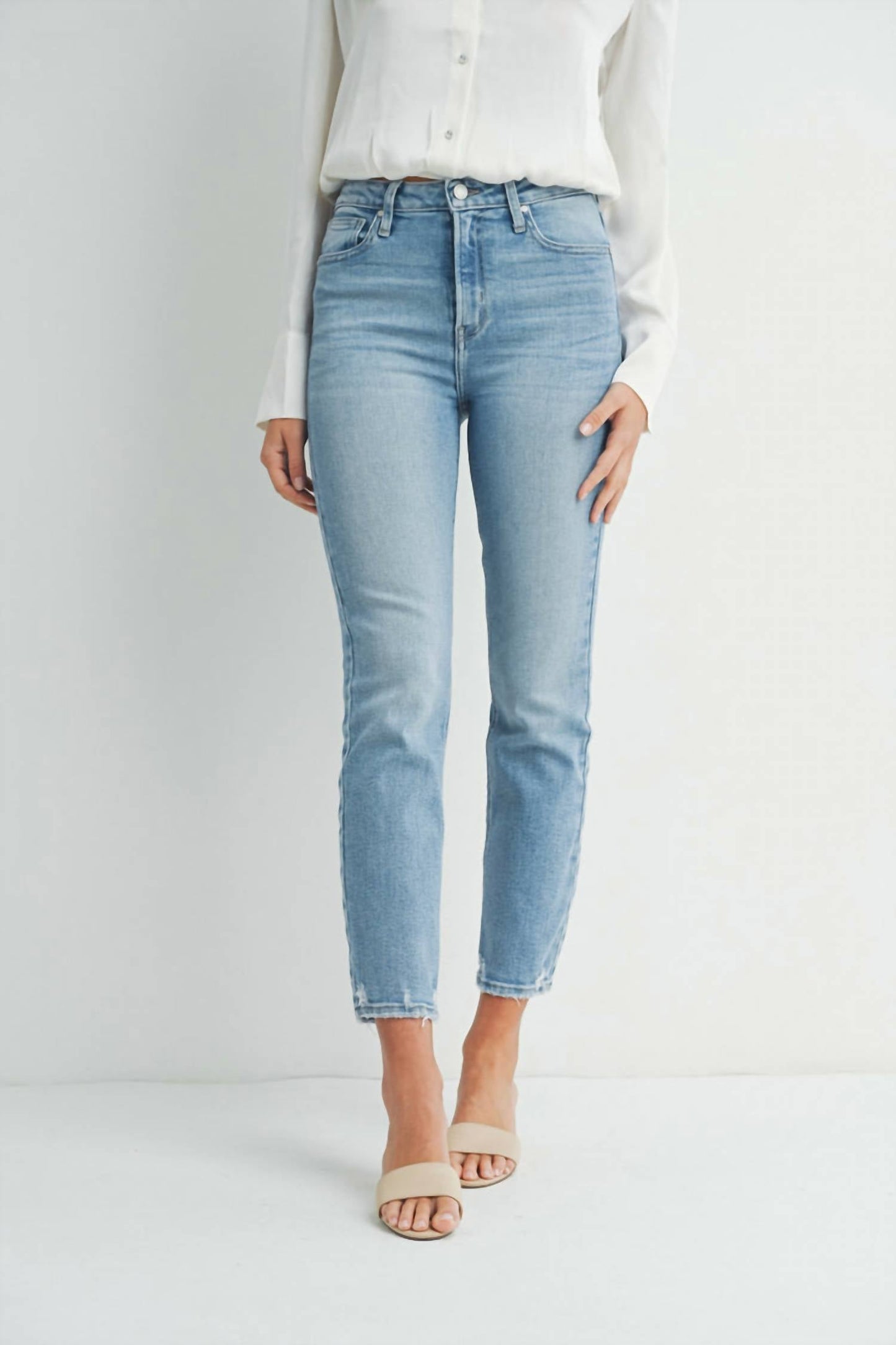 Just Black Denim - Hem Detail Comfort Straight Leg Jeans