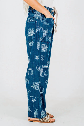 Bibi - Western Skies Denim Pants