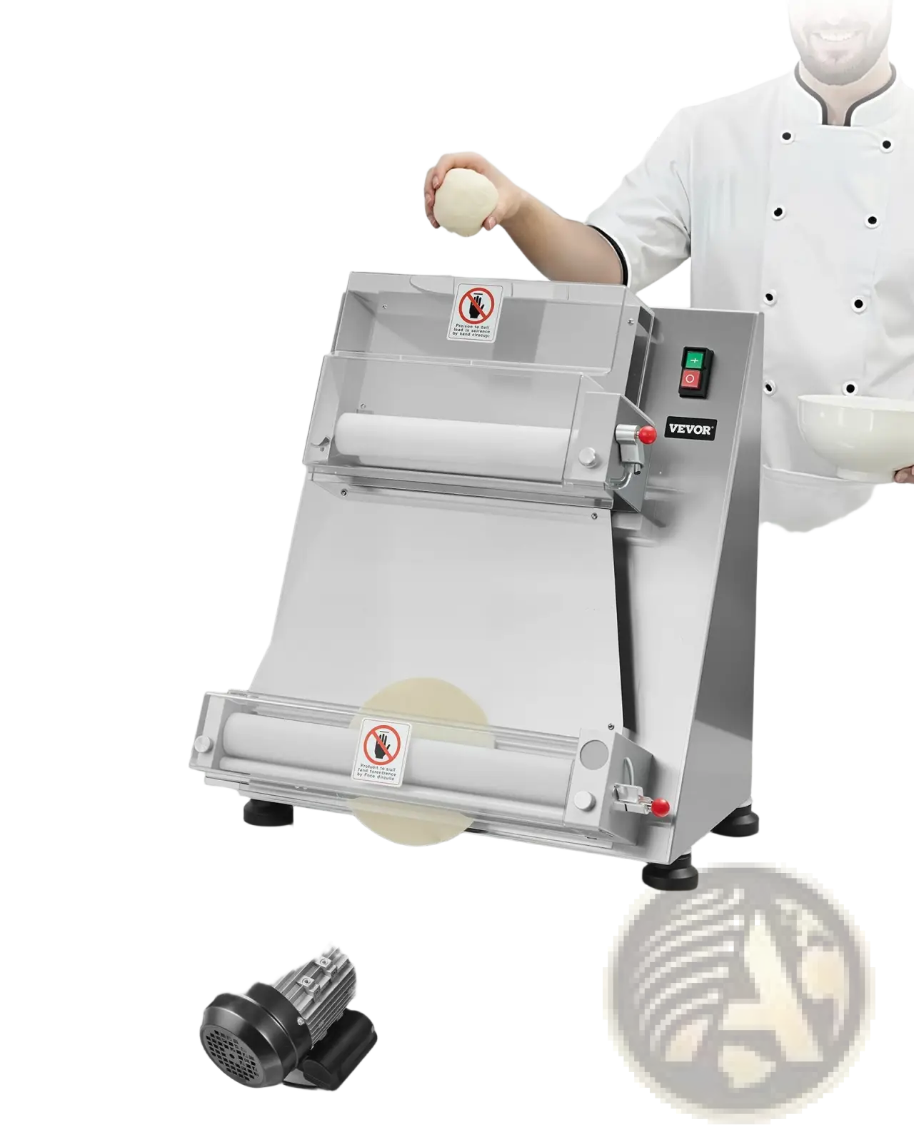 16 Inch Pizza Dough Roller Commercial 390w Sheeter