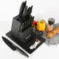 16 Piece German Steel Knife Block Set with Sharpener