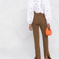 Ganni - BRODERIE ANGLAISE CROPPED BLOUSE