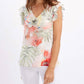 Frank Lyman - V-neck Floral Pullover