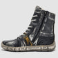 Kcr Group - Men's Tall Comfort Thick Wool Lined Zip-up Leather Boots