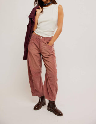 Free People - Good Luck Mid-rise Cord Barrel Jeans