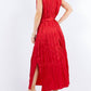 Paparazzi By Biz - Satin Broomstick Long Dress With Waist Tie