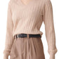&Isla - Luna Cable Rib V-neck Top