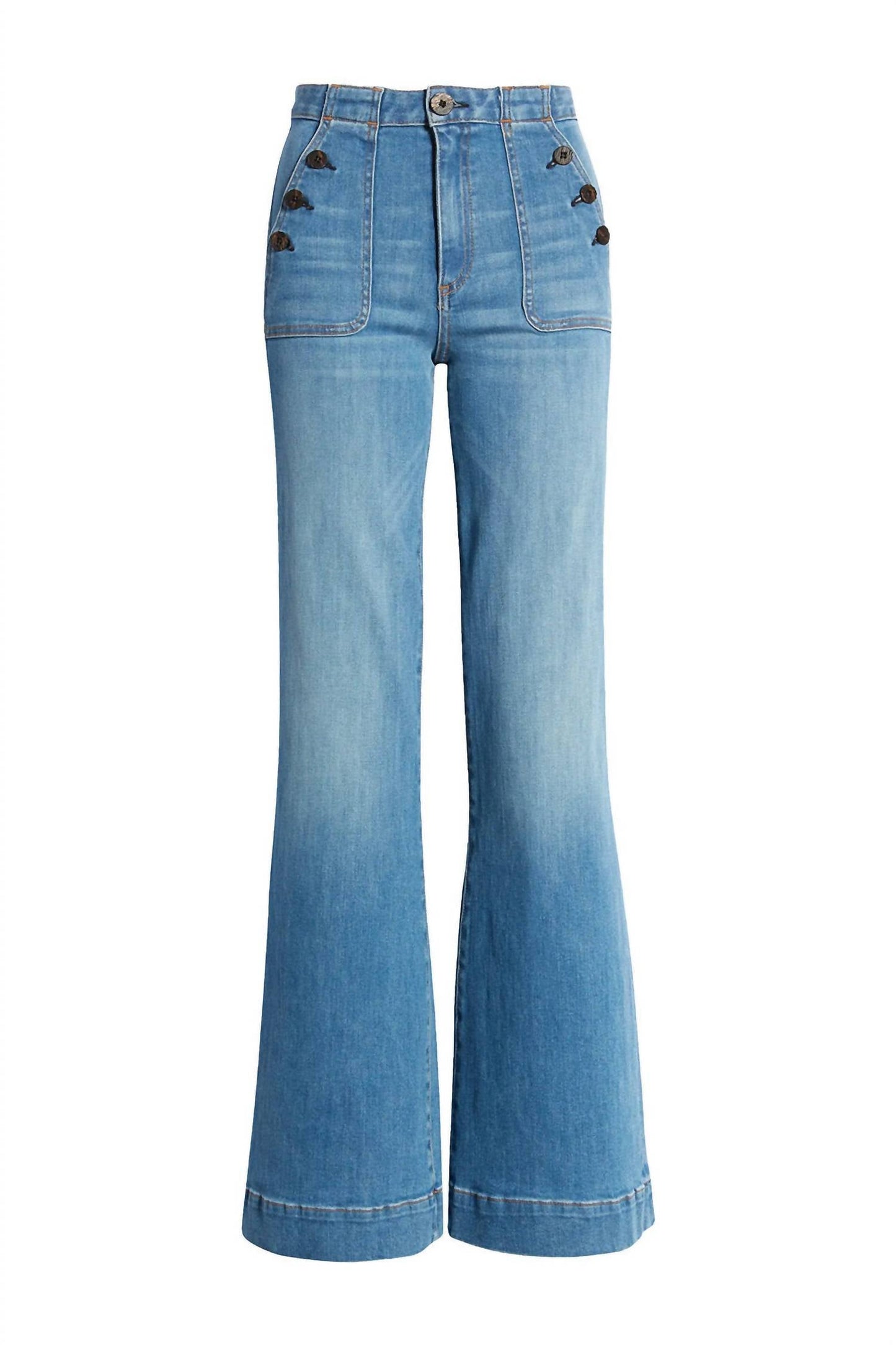 Askk Ny - Brick House Wide Leg Denim Jeans