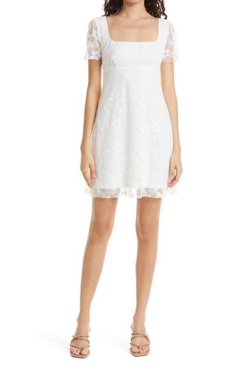 BIRKENSTOCK + STAUD Sandra Lace Overlay Dress in White, Size 0
