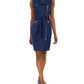Calvin Klein Sleeveless Moto Sheath Dress