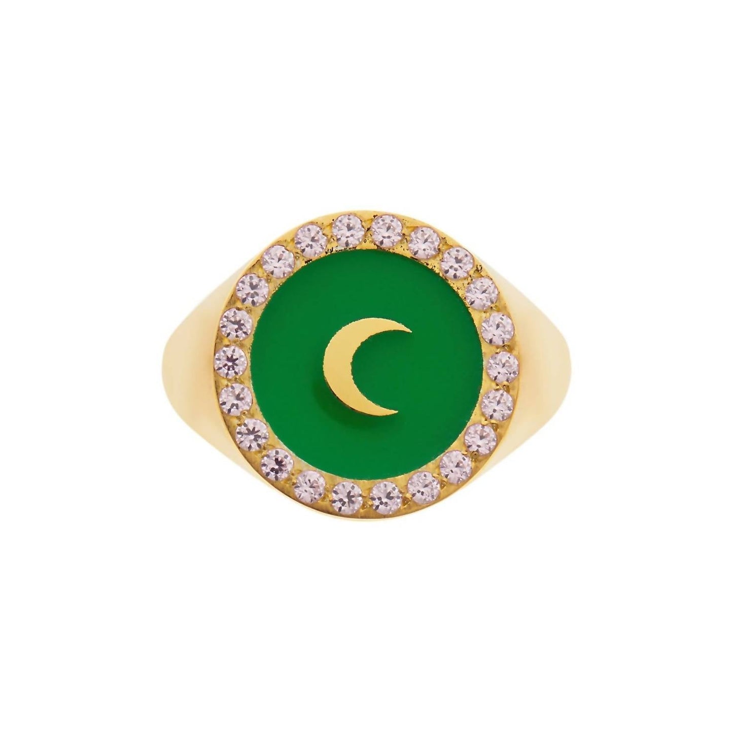 Eye M - Women's Moon Crystal Chevalier Ring
