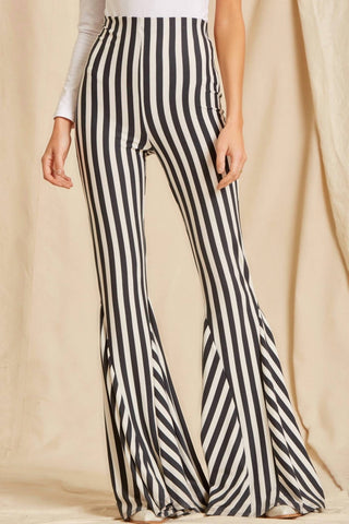 Andree By Unit - Paige Striped Bell Bottoms Pant