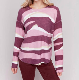 Charlie B - Reversible Plushy Crew Neck Sweater