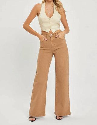 Risen - High Rise Tummy Control Wide Leg Jeans