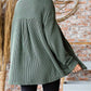 7Th Ray - Plus Size Ribbed Button-front Cozy Cardigan