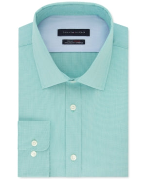 Tommy Hilfiger Mens Athletic Fit Flex Collared Button-Down Shirt