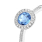 Diana M Jewels - 0.91 Cts Blue Topaz Diamond Ring