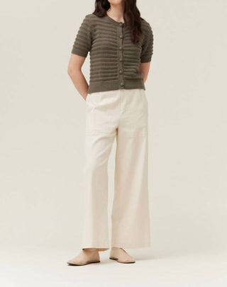Grade & Gather - Cropped Short Sleeve Cardigan
