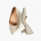 All Black - WOMEN OVAL KITTEN PUMP