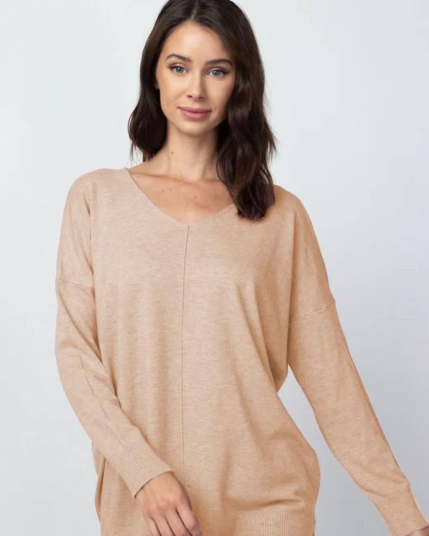 Dreamers By Debut - Super Soft Stretch V Neck Tunic Top