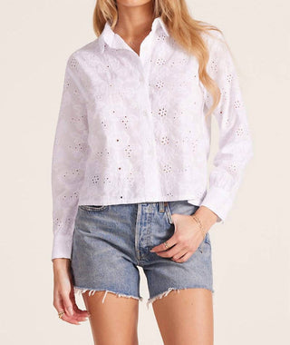 Bobi - Cropped Button Front Long Sleeve Top