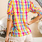 Bibi - Colored Plaid Top
