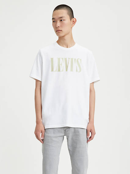Levis Serif Logo Relaxed Graphic Tee - Mens L
